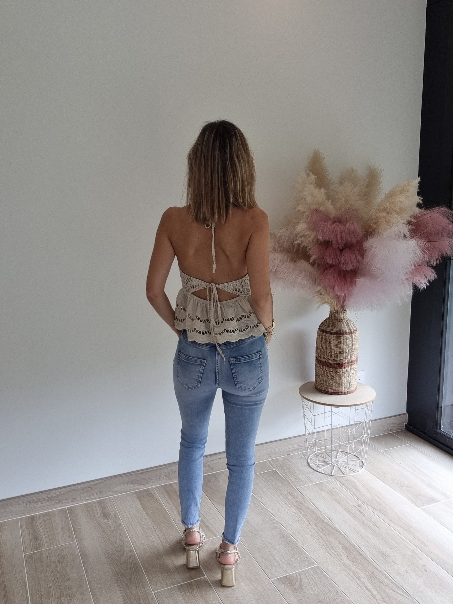 Top bohème crochet